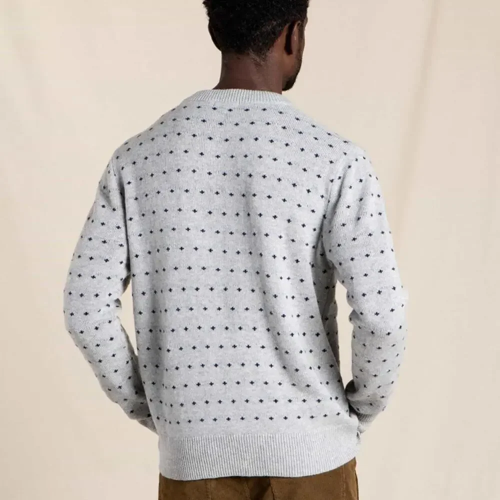 NWT‎ Toad&Co Heather Gray Birdseye Cazadero Crew Neck Wool Blend Sweater XXL